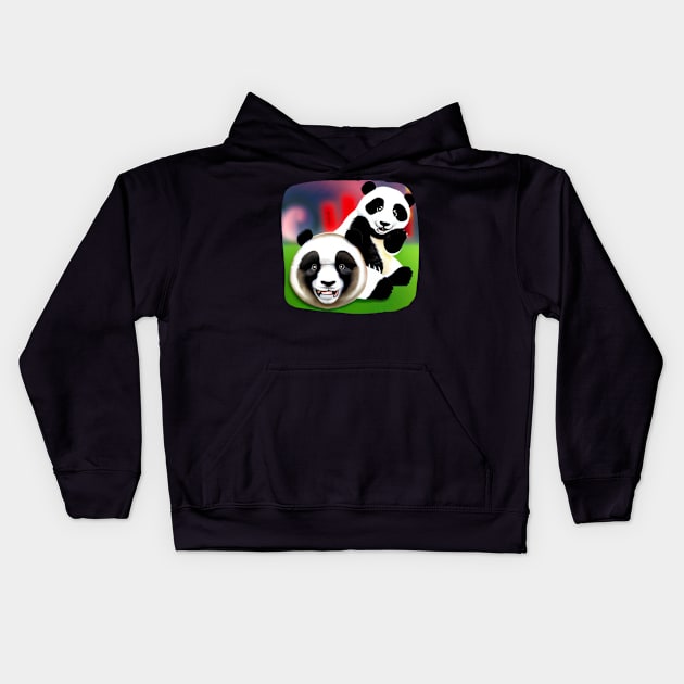 Aliens Panda Smilling Kids Hoodie by Suga Collection